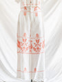 Re-top and Trousers Orange Blossom Embroidery Half Sleeve Set