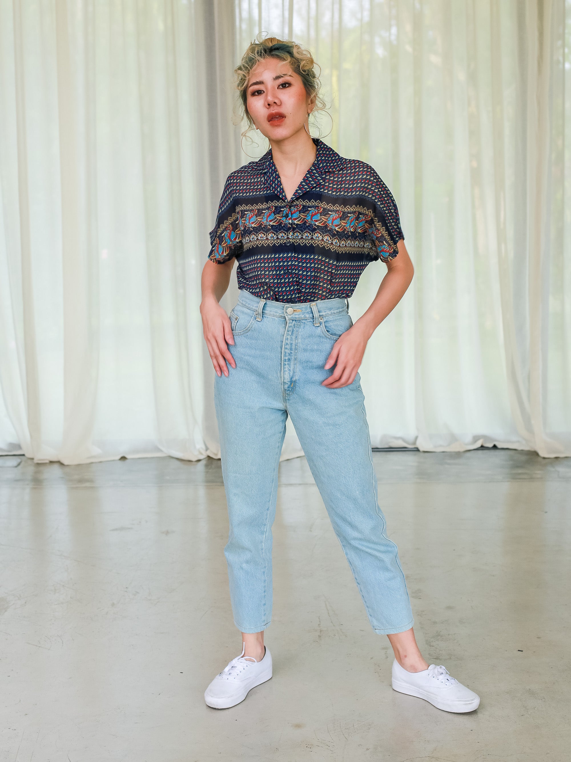 Vintage 80s Plus Size Deadstock Mom Jeans, High Waisted Tapered