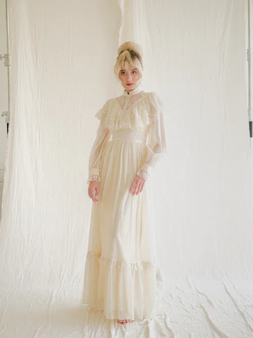 Sugar Cream Vintage Maxi Dresses