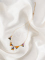 Vintage Colorful Abstract Triangular Charms Necklace