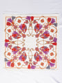 Vintage Colorful Tassel Print White Cotton Handkerchief