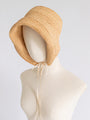 Vintage Rice Straw Adjustable Tie Bonnet Hat