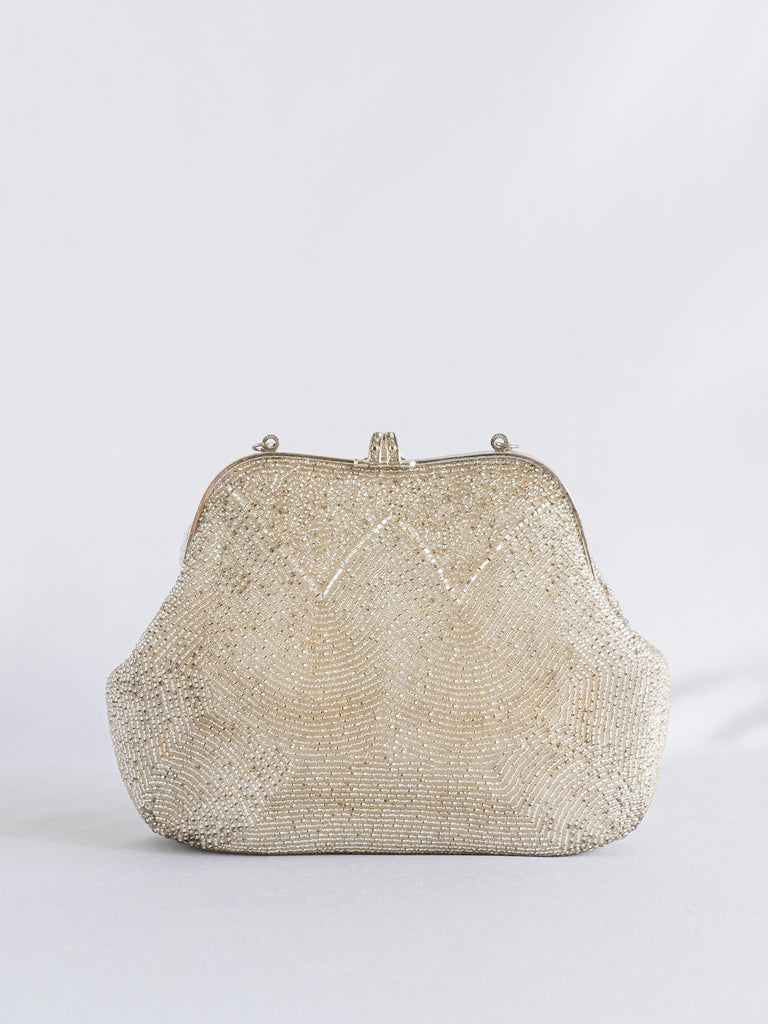 Silver I.N.C. Carolyn Glitter Clutch Purse Bag | eBay