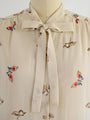 Vintage Chiffon Colorful Butterfly Blouse