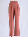 Vintage Polyester Peach Mid-Rise Cut Side Pocket Trousers