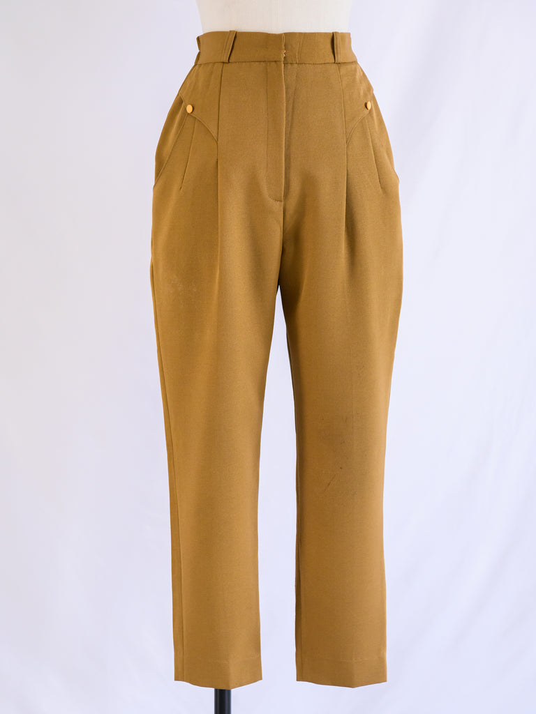 Vintage High Waist Trousers / Vintage High Waist Pants / Rosewood Trousers