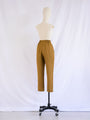 Vintage Mid-Rise Brown Front Hook Polyester Trousers