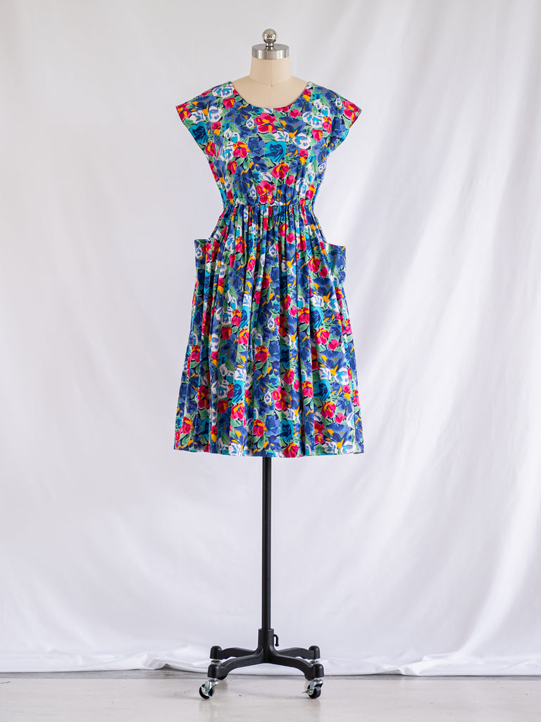 Summer Dresses for Women Vintage Women Round Neck Printing Short