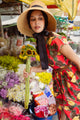 Vintage Red Collared Neck Cap Sleeve Midi Dress