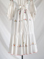 Re-design Upcycled Square Necked Landscape Embroidered Maxi Dress