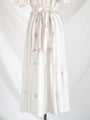 Re-design Upcycled Lace Detailed Peach Floral Embroidery Maxi Dress