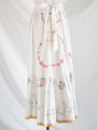 Re-design Upcycled Pink Daisy and Rose Embroidery Maxi Dress
