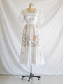 Re-design Upcycled Daisy Buttonhole Stitch Embroidery Maxi Dress