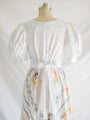 Re-design Upcycled Daisy Buttonhole Stitch Embroidery Maxi Dress