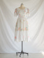 Re-design Upcycled Daisy Sweetheart Neck White Maxi Dress