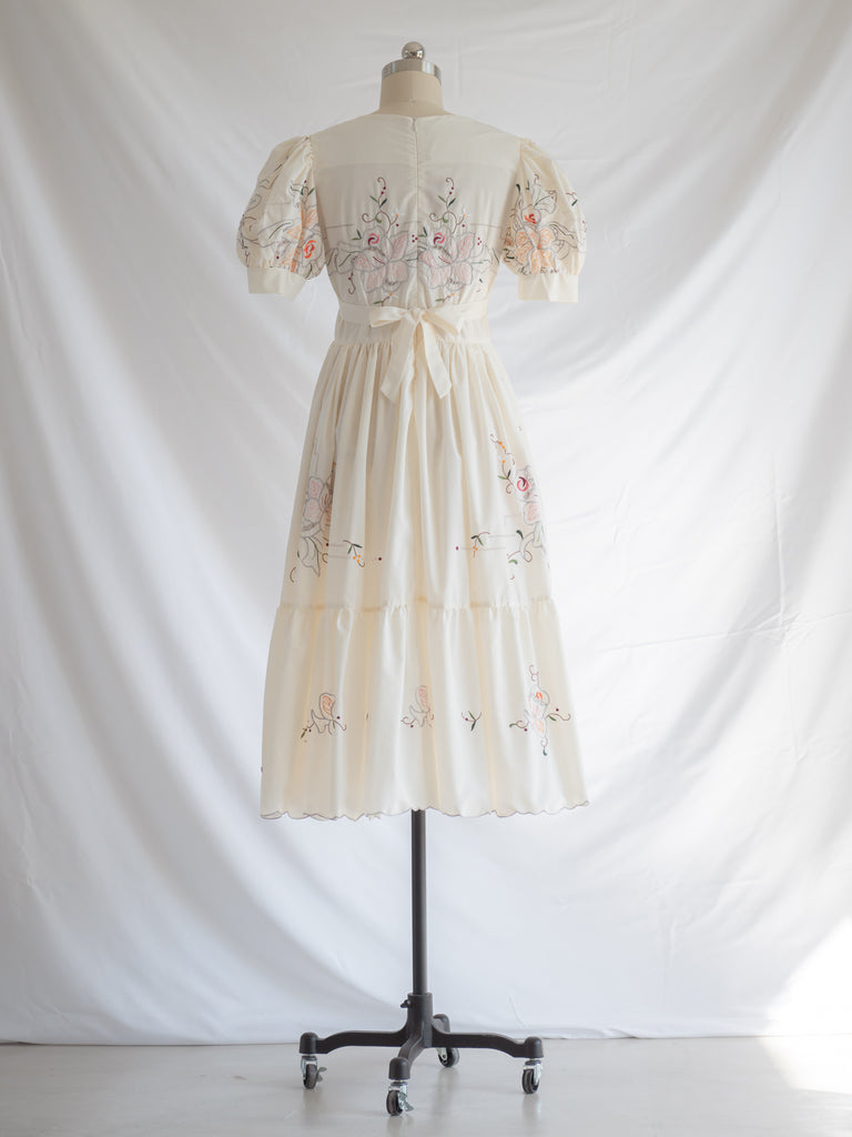 white rose maxi dress White Rose Fields Gown Teuta Matoshi