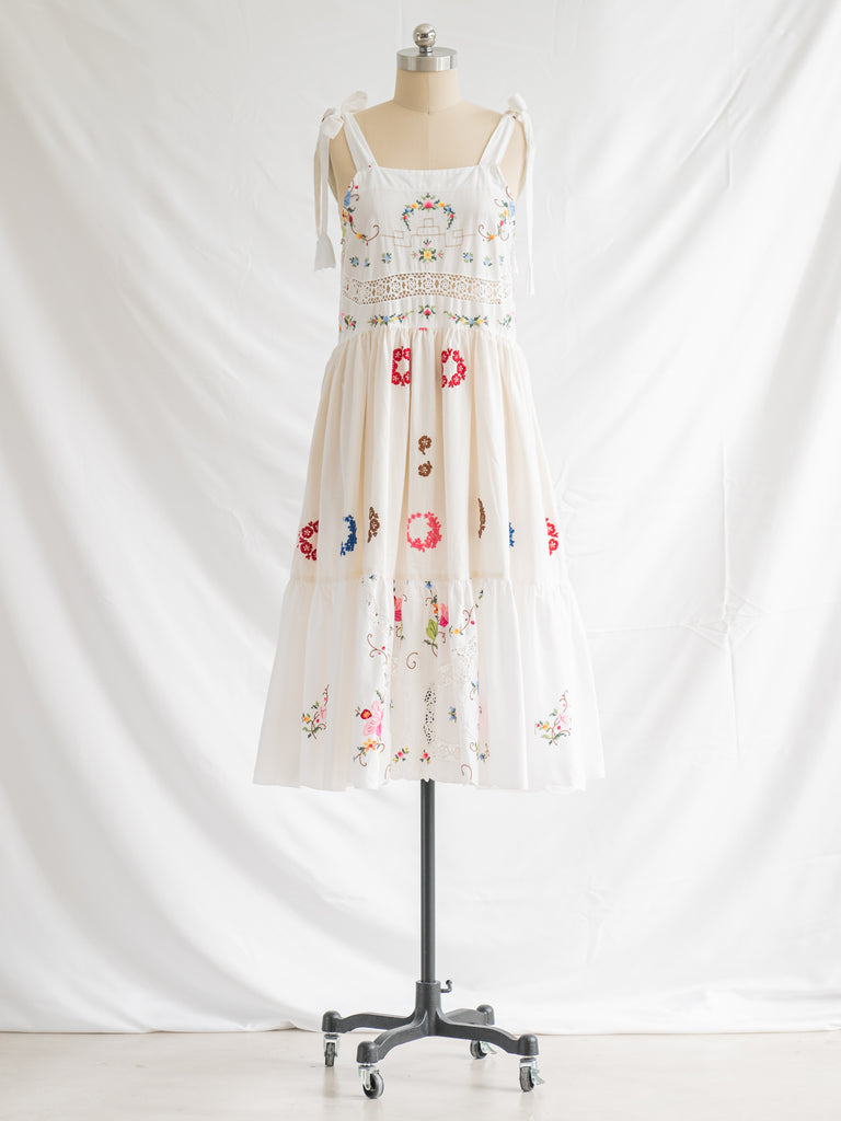 Re-design Upcycled Cotton Floral Harmony Midi Dress