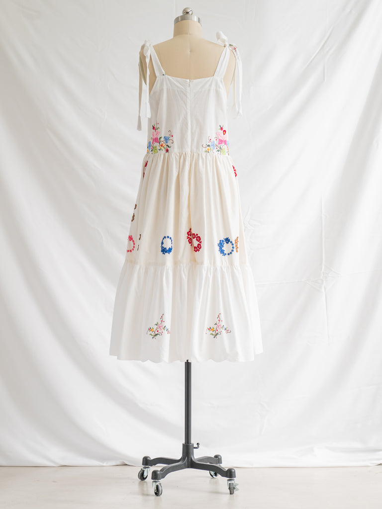 Re-design Upcycled Cotton Floral Harmony Midi Dress
