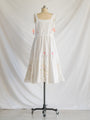 Re-design Upcycled Lotus Patchwork White Midi Dress