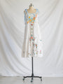 Re-design Upcycled Marigold Wildflower Cross Stitch Midi Dress