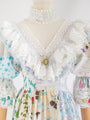 Re-Design Upcycled Cotton V-Neck White Maxi Dress