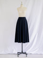 Vintage Cotton Navy Blue Maxi Skirt