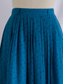 Vintage Green Pleated Flared Chiffon Skirt