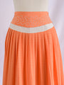 Vintage Chiffon Orange Hook Closure Skirt