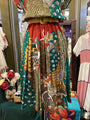 Vintage Puff Sleeve Red Unique Print Dress