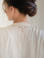 Pure silk embroidery vintage blouse