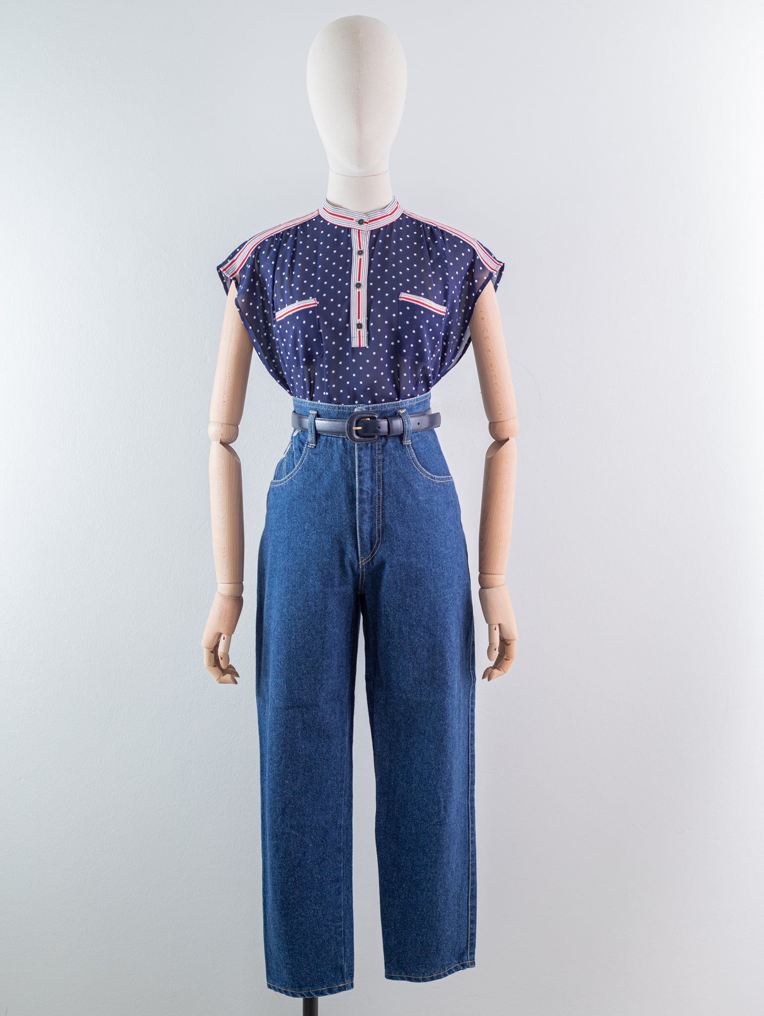 80s Dark blue high-waisted mum-jean