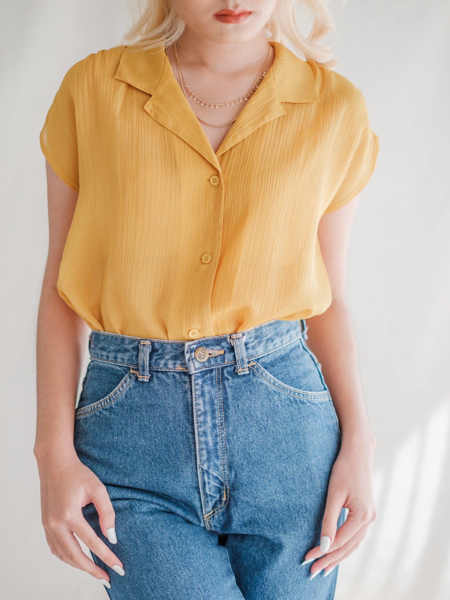 Yellow vintage blouse