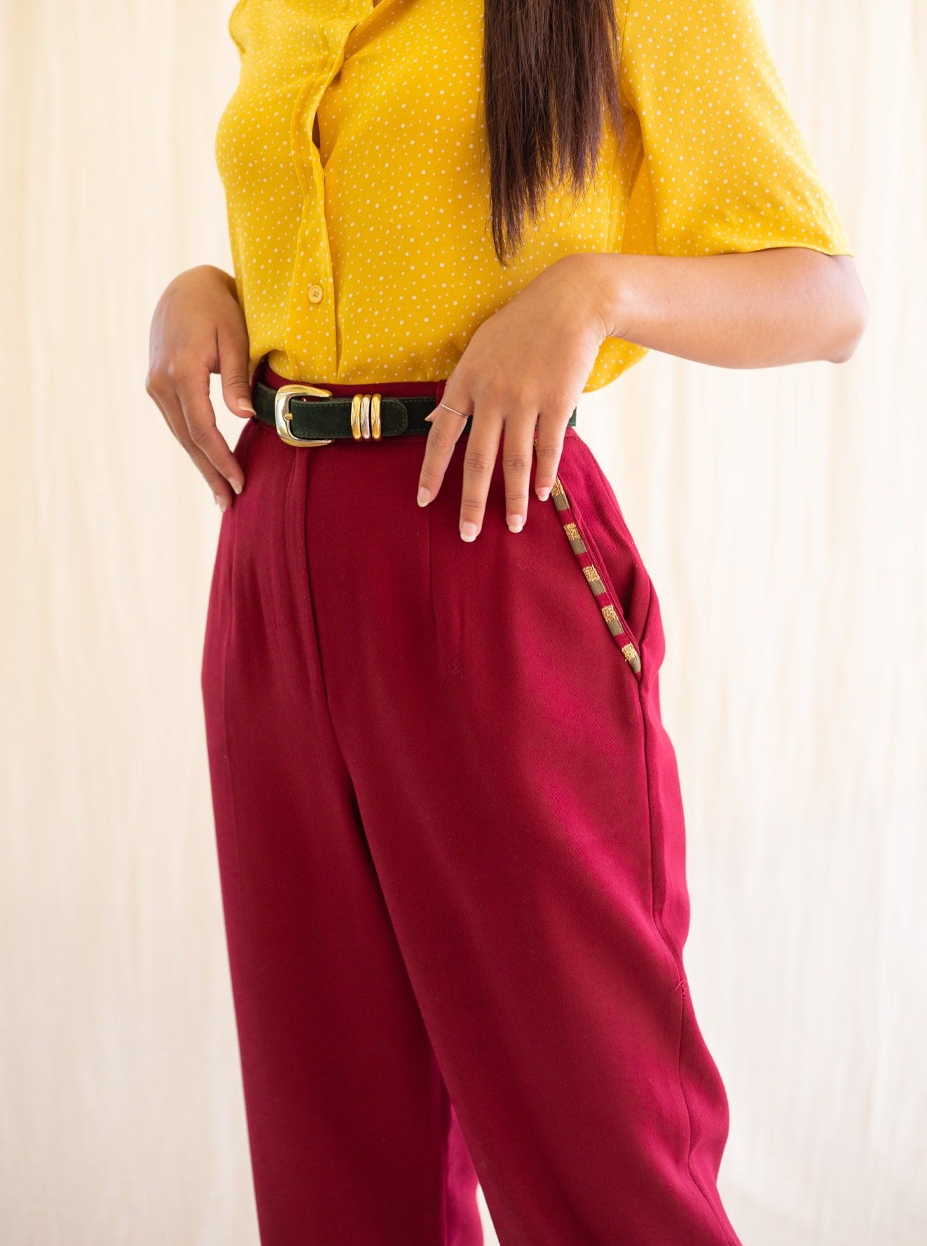SUGARCREAM_VINTAGE_HIGH_WAIST_RED_COTTON_TROUSERS_3