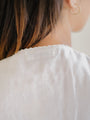 Embroidered white cotton vintage blouse