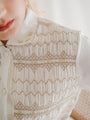 Cream vintage cotton blouse