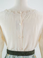 Ivory silk embroidered vintage blouse
