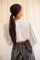 Ivory Embroidery vintage silk blouse