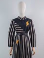 Black long sleeve Japanese vintage dress
