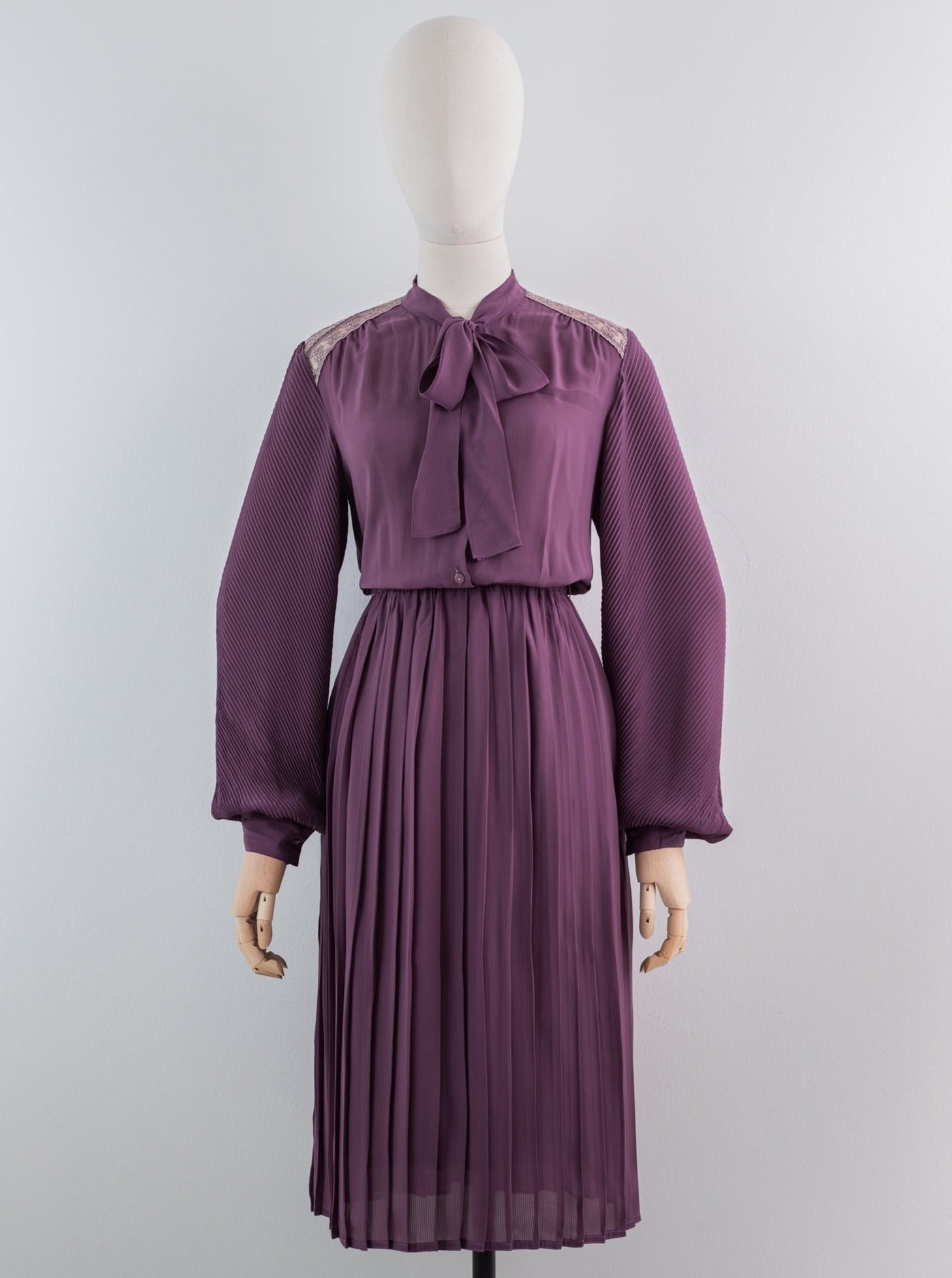 Purple long sleeve Japanese vintage dress