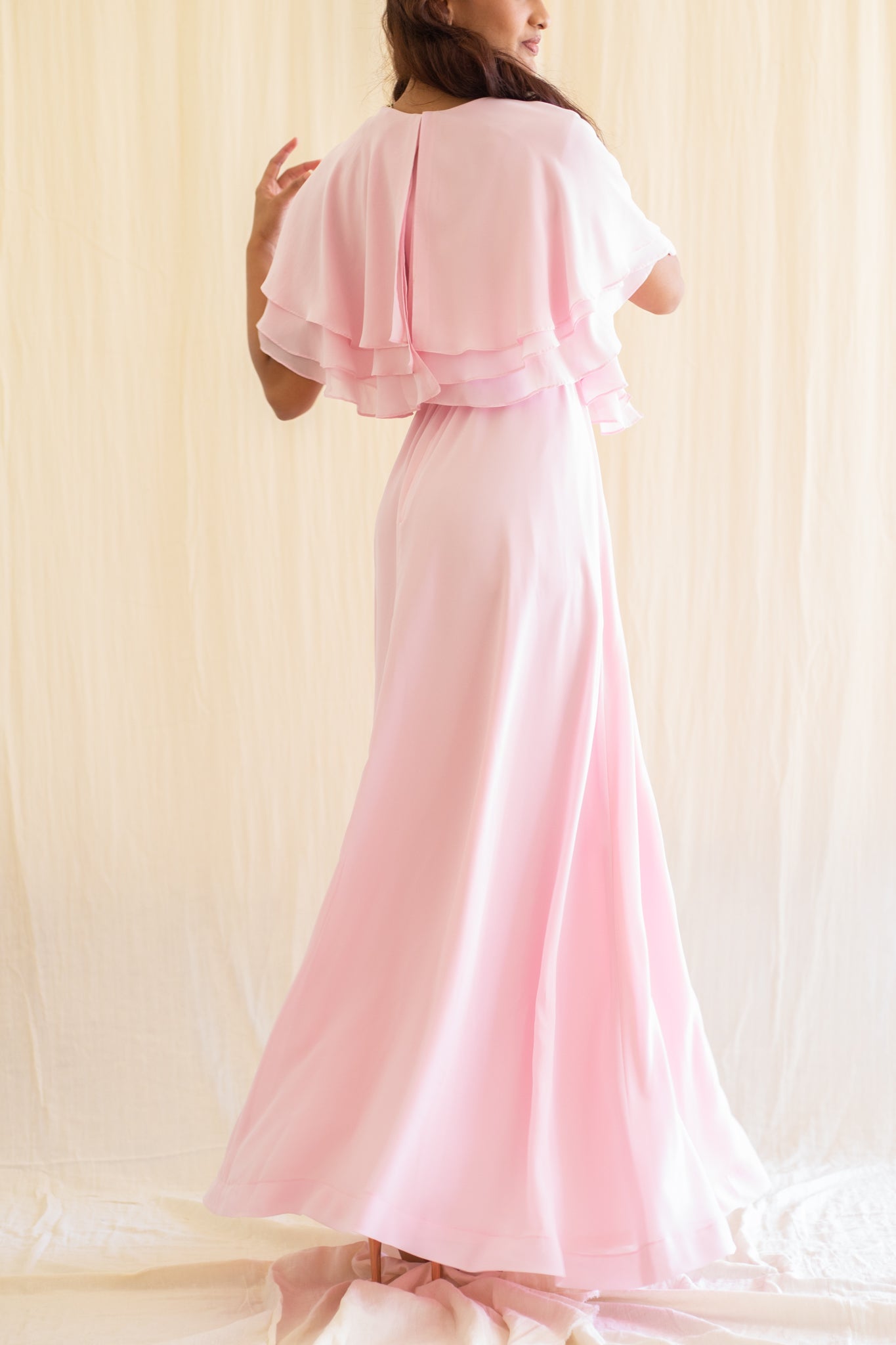 Pale pink evening vintage dress