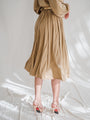 Vintage Beige spandex dress with long sleeves