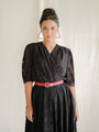 Flared Vintage Black Laced Short Sleeved Dress