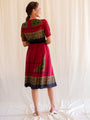 SUGARCREAM_VINTAGE_MAROON_TRIBAL_PLEATED_MIDI_DRESS_2