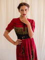 SUGARCREAM_VINTAGE_MAROON_TRIBAL_PLEATED_MIDI_DRESS_3
