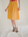 Thin straps yellow vintage dress