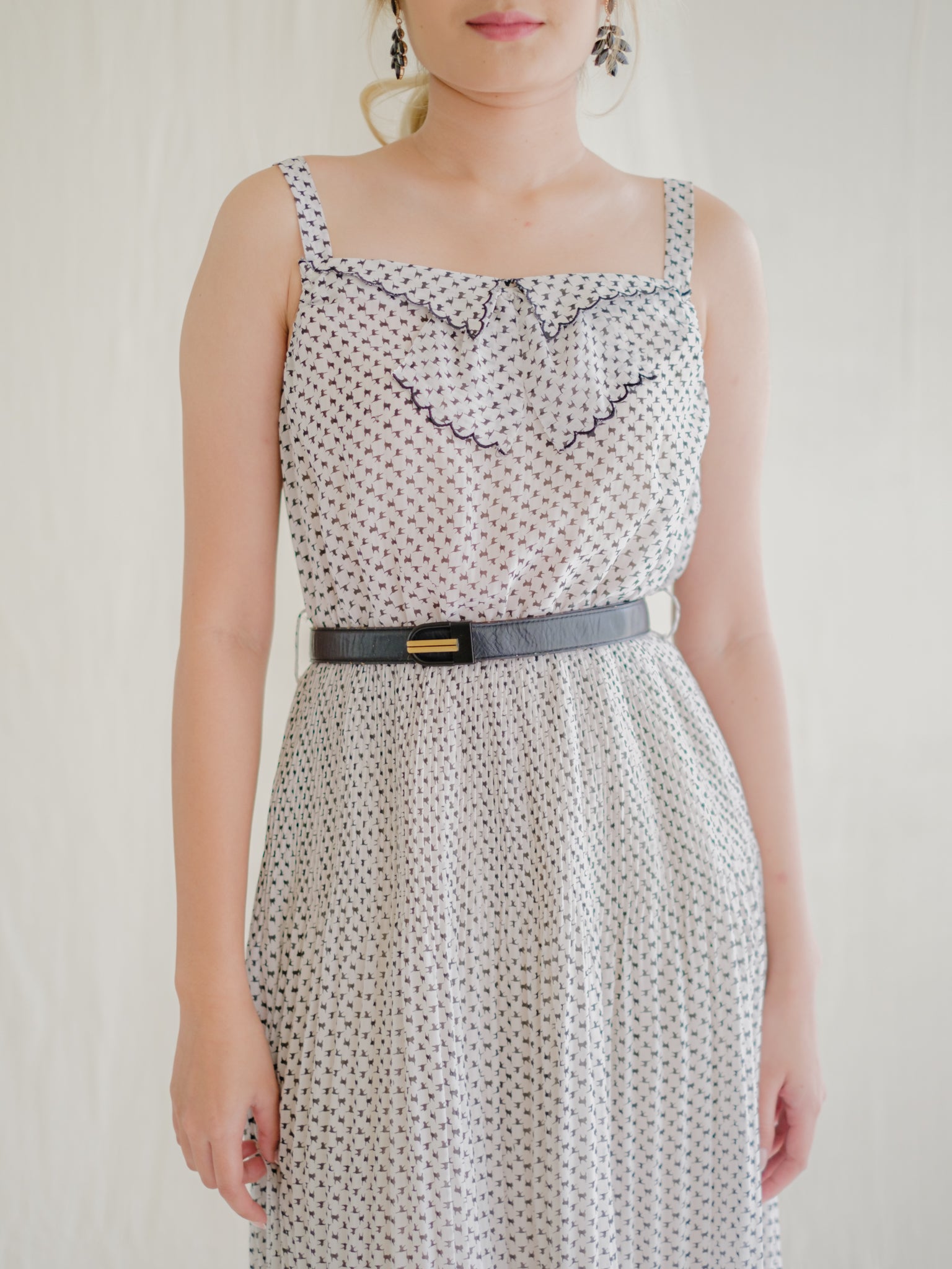 Polka dot spaghetti strap vintage dress