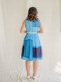 Vintage polyester dress with jewel neck