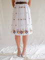 Pear Embroidered White Vintage Dress