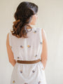 Pear Embroidered White Vintage Dress