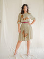 Tiger print chiffon vintage dress